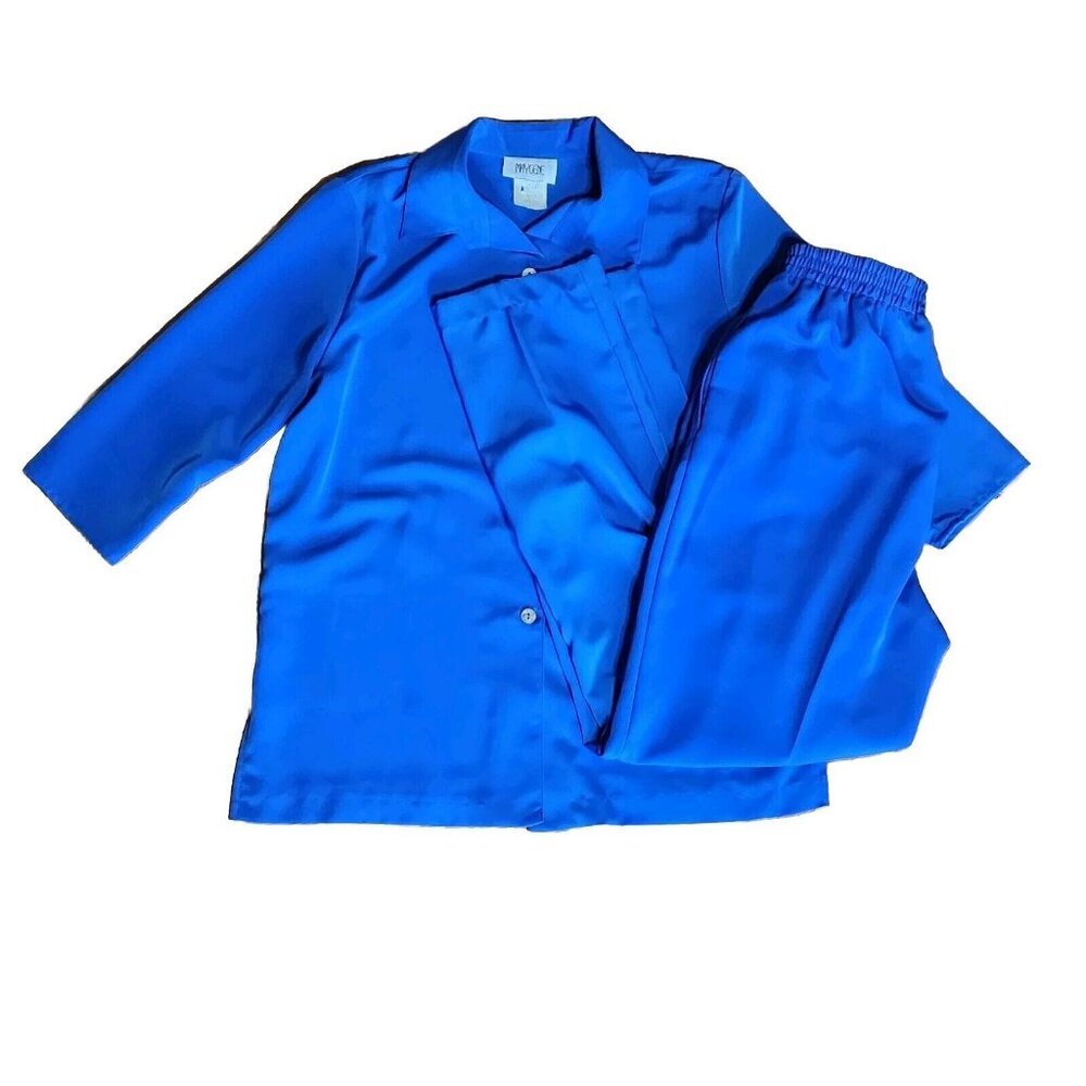 Maycene Maygene Outfit Womens‎ Size Small Solid All Blue 2 Piece Pants Top Set